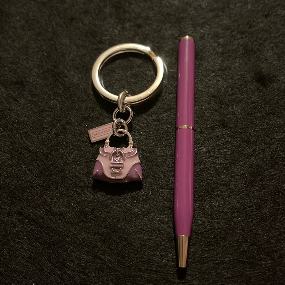 Coach Mini Purse Keychain and Pen Set